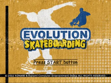 Evolution Skateboarding screen shot title